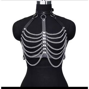 NWOT Body Chain Skeleton Festival Harness Punk